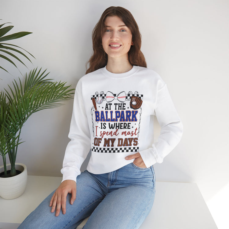 Ballpark Vibes Sweatshirt, Sports Lover Gift, Casual Game Day Apparel, Comfortable Crewneck Jumper, Baseball Fan Wear