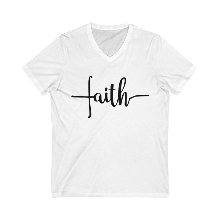 Women's Faith V-Neck Tee for Spiritual Inspiration