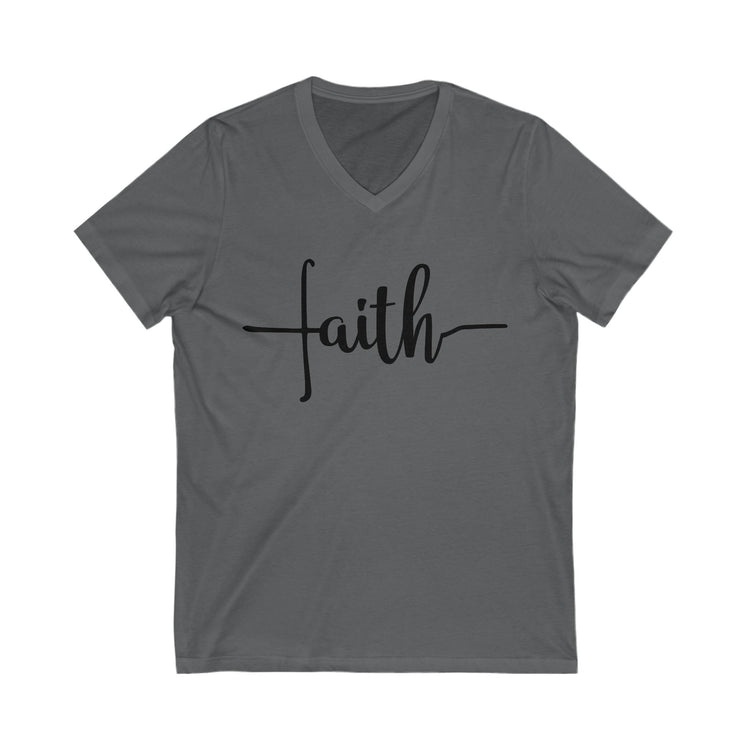 Women's Faith V-Neck Tee for Spiritual Inspiration