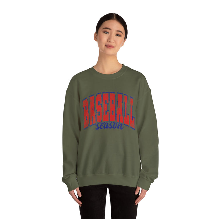 Baseball Season Distressed Look Sweatshirt