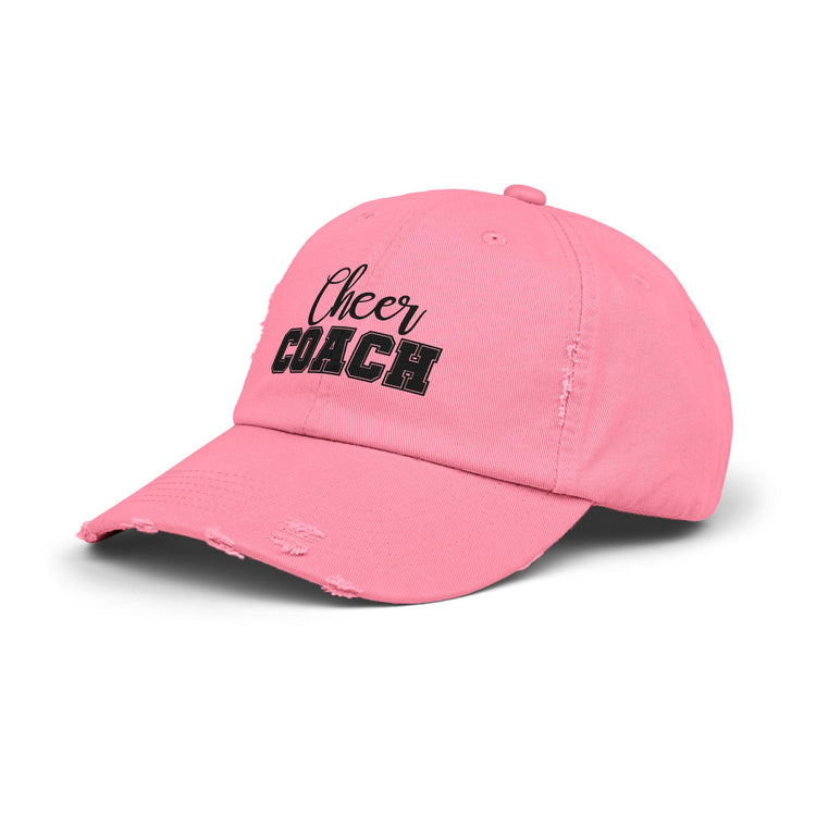 Cheer Coach Distressed Cap