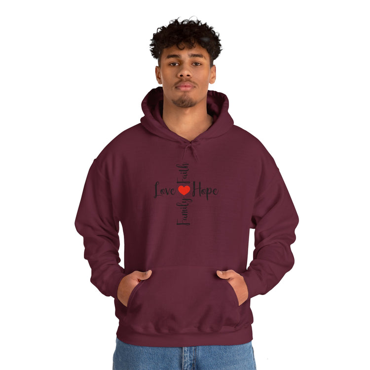 Love Faith Hope Hooded Sweatshirt