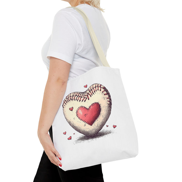 Heartfelt Baseball Tote Bag, Perfect for Sports Lovers, Baseball Mom Bag, Sports Fan