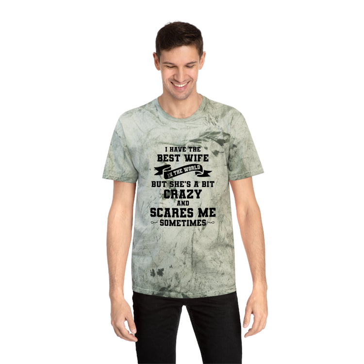 Funny Color Blast T-Shirt, "Best Wife in the World"