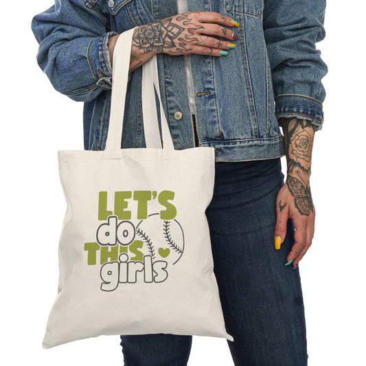 Motivational Softball Tote Bag