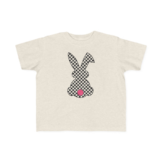 Toddler Tee - Checkered Easter Bunny Design