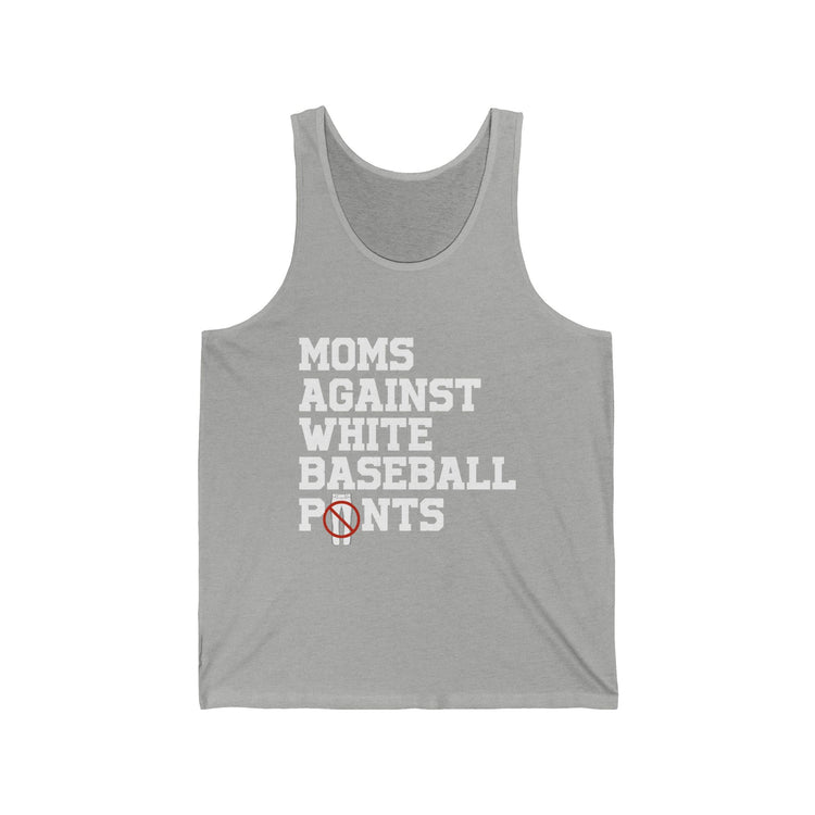 Tank Top - Moms Against White Baseball Points Unisex Jersey Tank Top