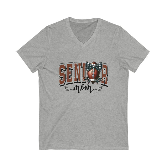 Senior Mom Football V-Neck Tee