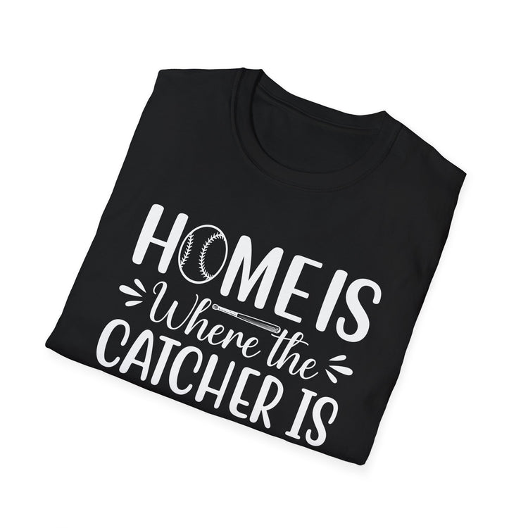 Baseball Catcher Home T-Shirt, Sporty Tee, Athletic Shirt, Sports Fan Top, Baseball Lover Gift