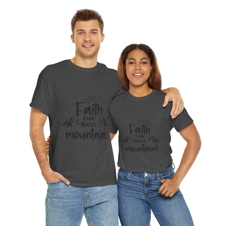 Faith Can Move Mountains Unisex Heavy Cotton Tee