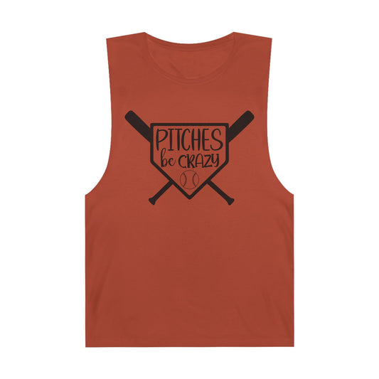 Pitches Be Crazy Baseball Tank Top