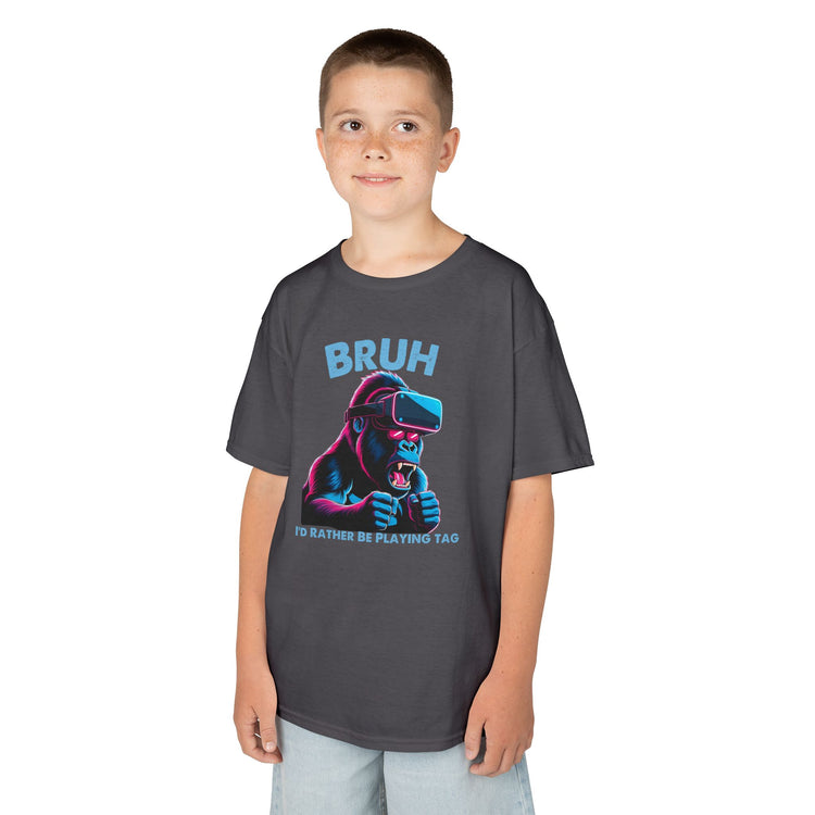 Kids Gorilla VR T-Shirt - "BRUH I'd Rather Be Playing TAG"