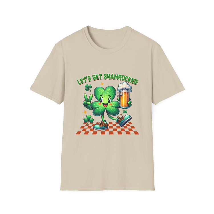 Let’s Get Shamrocked Unisex T-Shirt, Cute St Patrick's Day Tee, Green Shamrock Top, Irish Drinking Shirt, St Paddy's Day