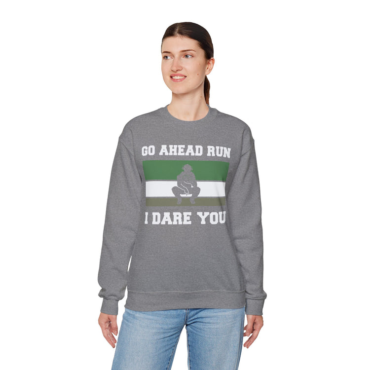 Baseball Catcher Go Ahead Run Daring Crewneck Sweatshirt - Sports Fan Gift