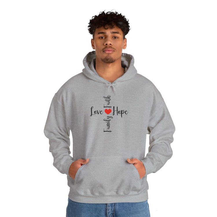 Love Faith Hope Hooded Sweatshirt