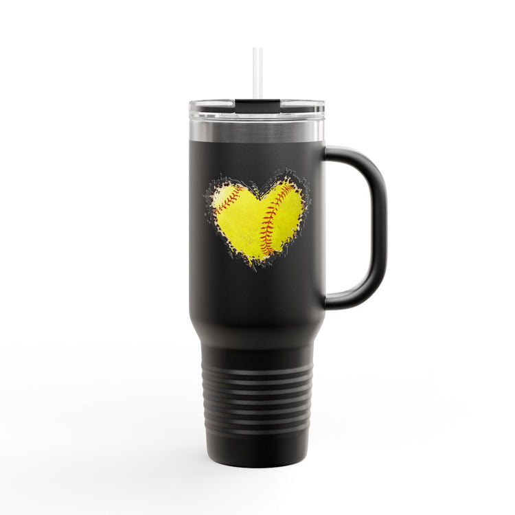 Softball Heart Insulated Travel Mug - 40oz for Sport Lovers