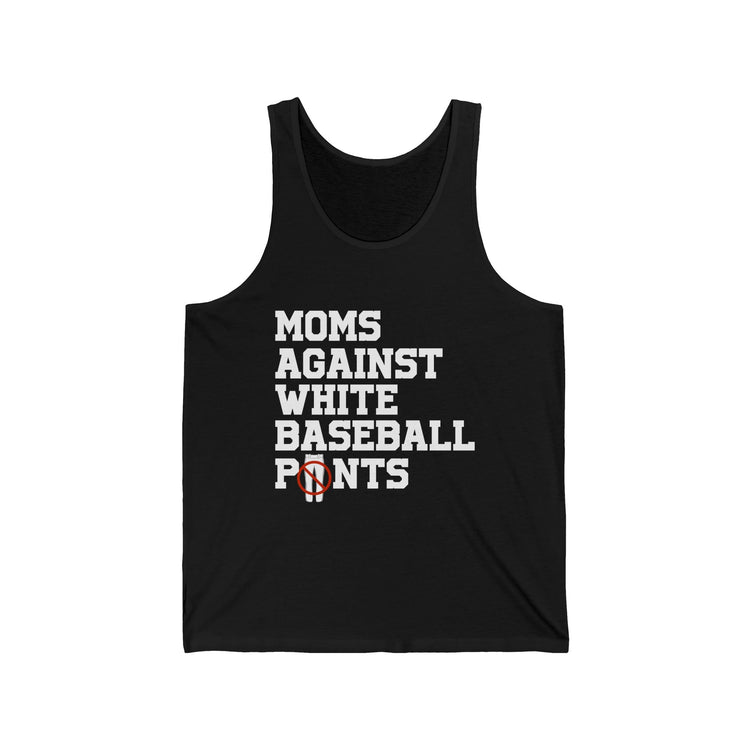 Tank Top - Moms Against White Baseball Points Unisex Jersey Tank Top