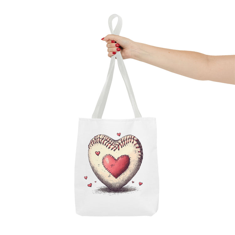 Heartfelt Baseball Tote Bag, Perfect for Sports Lovers, Baseball Mom Bag, Sports Fan