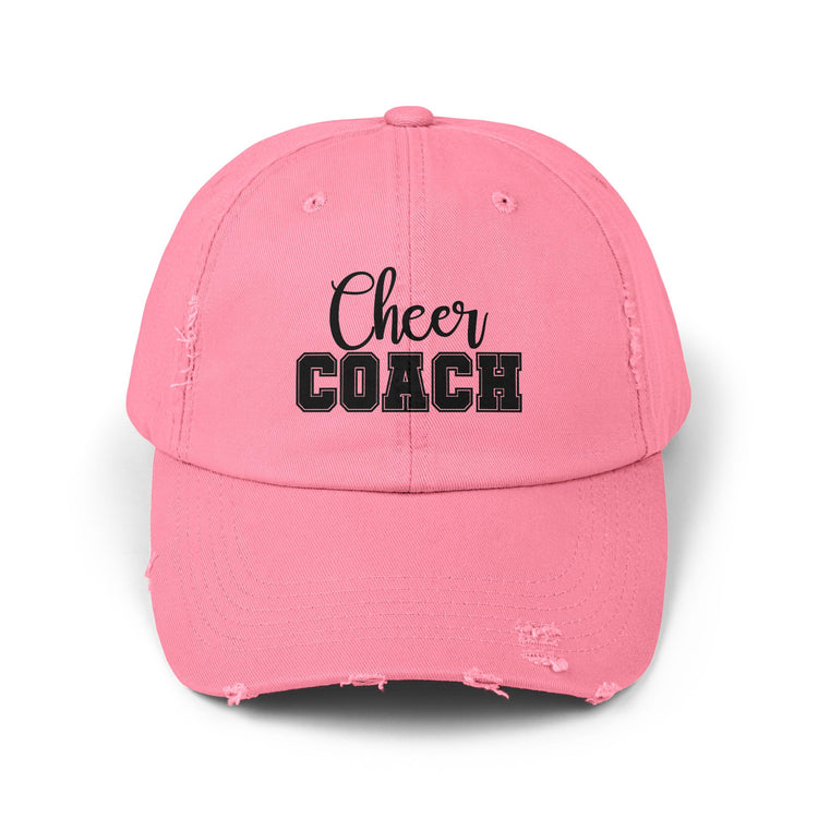 Cheer Coach Distressed Cap