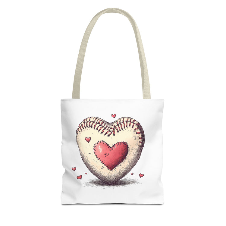 Heartfelt Baseball Tote Bag, Perfect for Sports Lovers, Baseball Mom Bag, Sports Fan