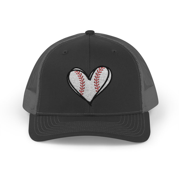 Baseball Heart Snapback Trucker Cap