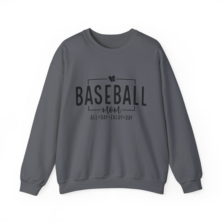 Mom Baseball Crewneck Sweatshirt - 'Baseball Now' Everyday Comfort