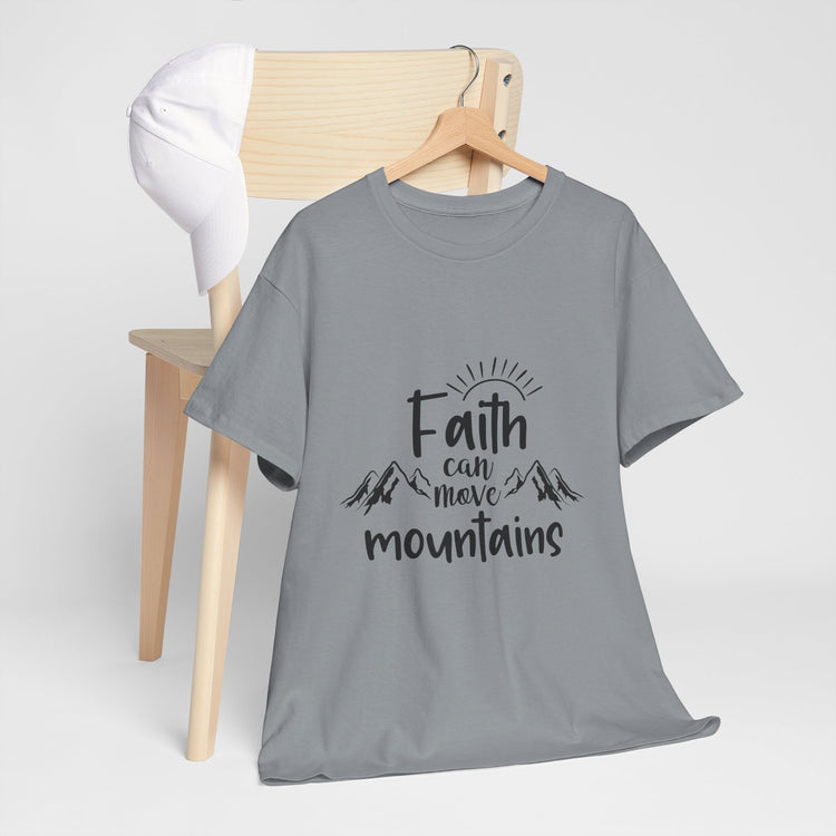 Faith Can Move Mountains Unisex Heavy Cotton Tee