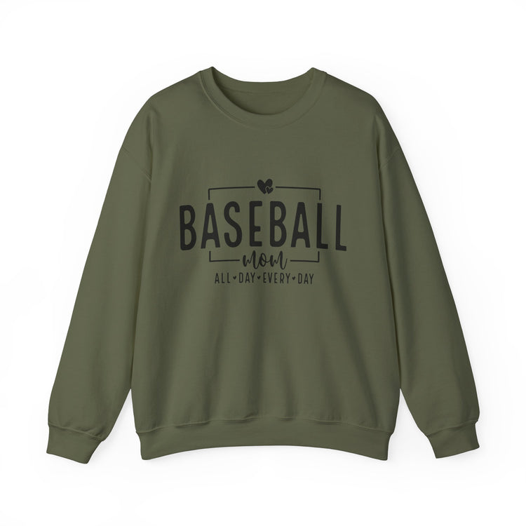 Mom Baseball Crewneck Sweatshirt - 'Baseball Now' Everyday Comfort