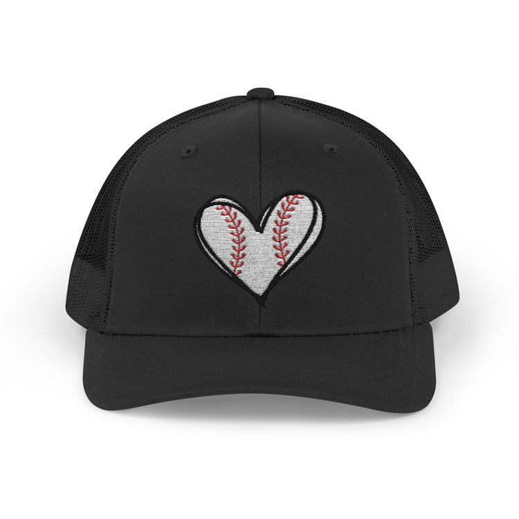 Baseball Heart Snapback Trucker Cap