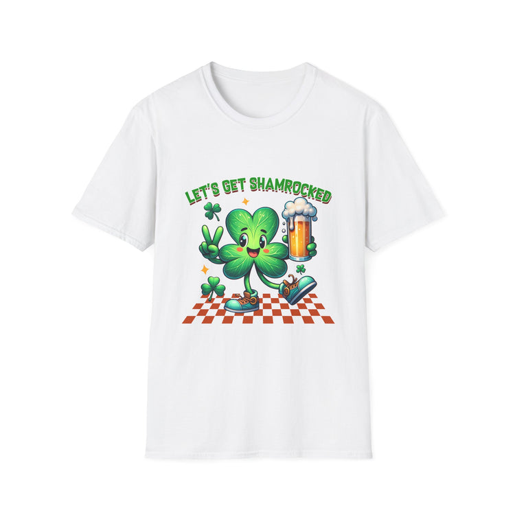 Let’s Get Shamrocked Unisex T-Shirt, Cute St Patrick's Day Tee, Green Shamrock Top, Irish Drinking Shirt, St Paddy's Day