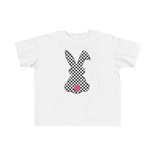 Toddler Tee - Checkered Easter Bunny Design