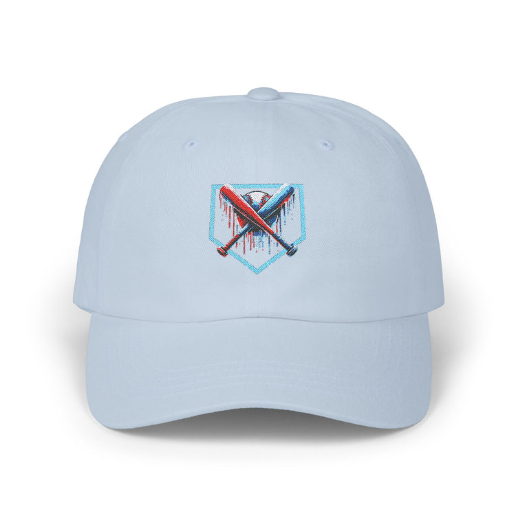 Vintage Baseball Dad Cap with Bat Design