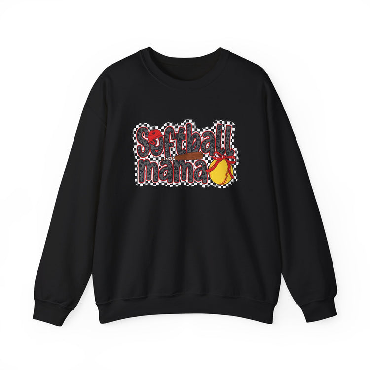 Softball Mama Crewneck Sweatshirt - Cozy Gift for Sports Moms