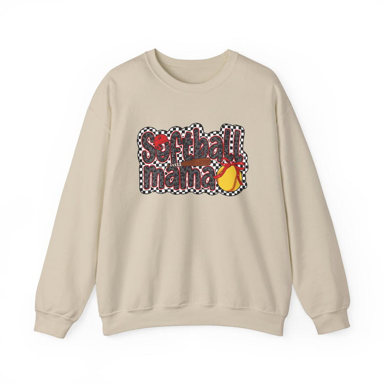 Softball Mama Crewneck Sweatshirt - Cozy Gift for Sports Moms