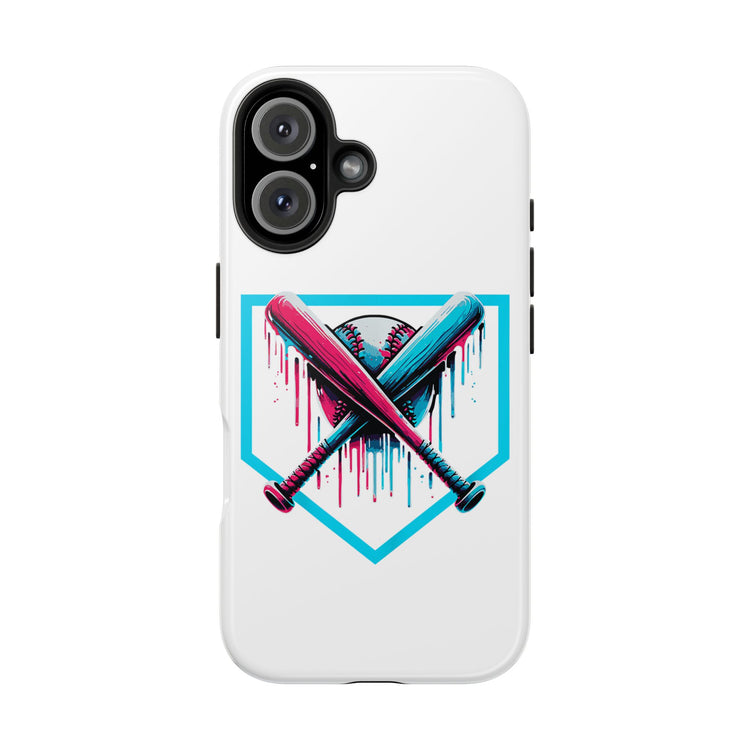 Baseball Drip Crossover Tough Phone Cases - Sports Phone Accessories