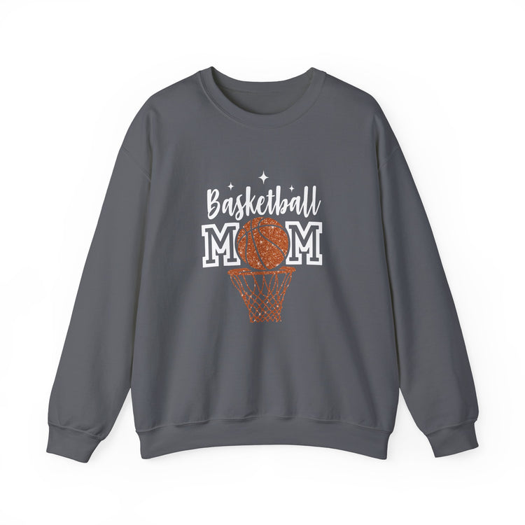 Basketball Mom Crewneck Sweatshirt - Sporty Sports Mom Sweatshirt, Basketball Lover Gift, Athletic Parent Pullover, Mom